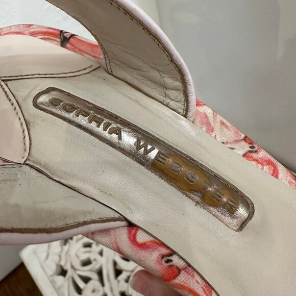 Sophia Webster flamingo wood wedges 40 - Picture 5 of 8
